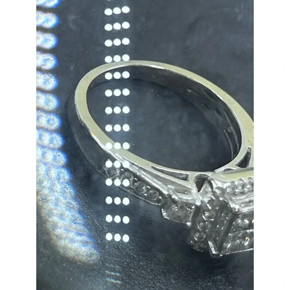 IKS Sandeep Diamond Corp. Round Princess Diamond Cluster ring 10k size 7.5